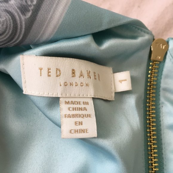 Ted Baker Yanar Versailles Print Bodycon Dress size 1 nwot - Picture 13 of 14